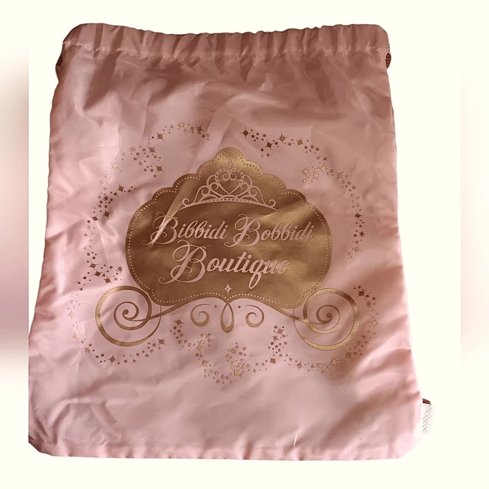 - NEW Bibbidi Bobbidi Boutique Disney  Drawstring Backpack with Gold Accen…